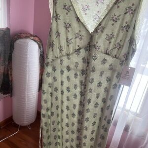 Lucky Brand Green Floral Maxi Dress